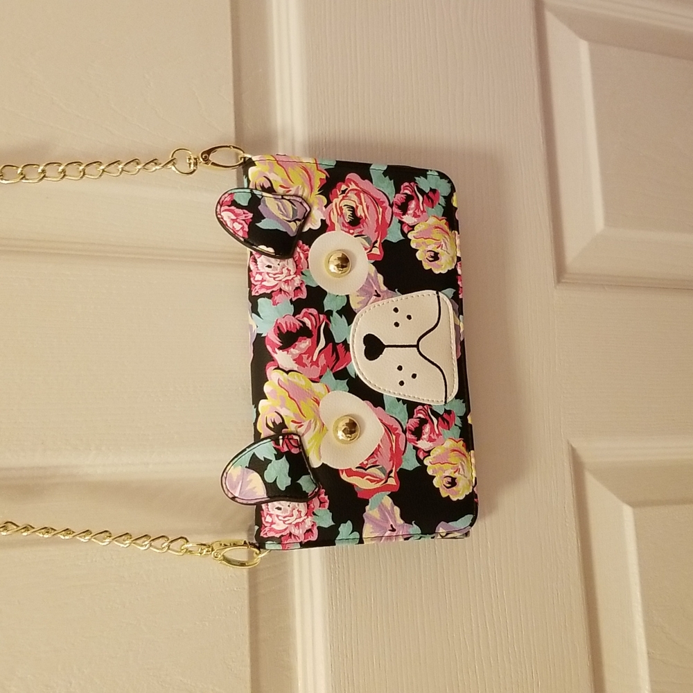 Betsey Johnson Purse with Dog Face Removable strap Excellent Condition. NWOT - Picture 2 of 12